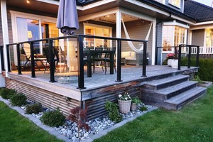 Aluflex Softline, Sort rekkverk terrasse enebolig Aluflex Softline, Sort rekkverk terrasse enebolig
